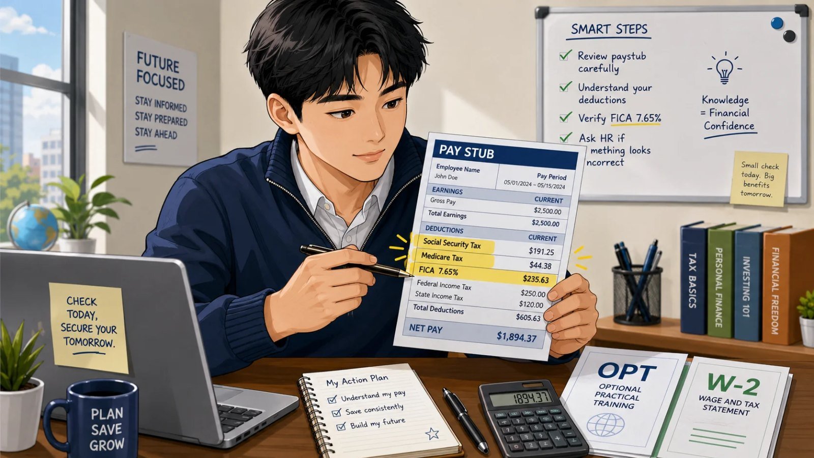 OPT工资税误扣引关注:F-1留学生别忽视7.65% FICA扣款