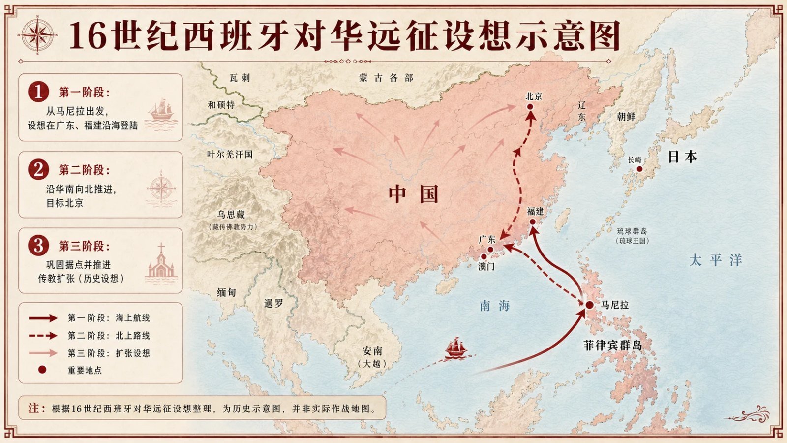 16世纪西班牙曾设想远征明朝中国，马尼拉计划为何最终搁浅